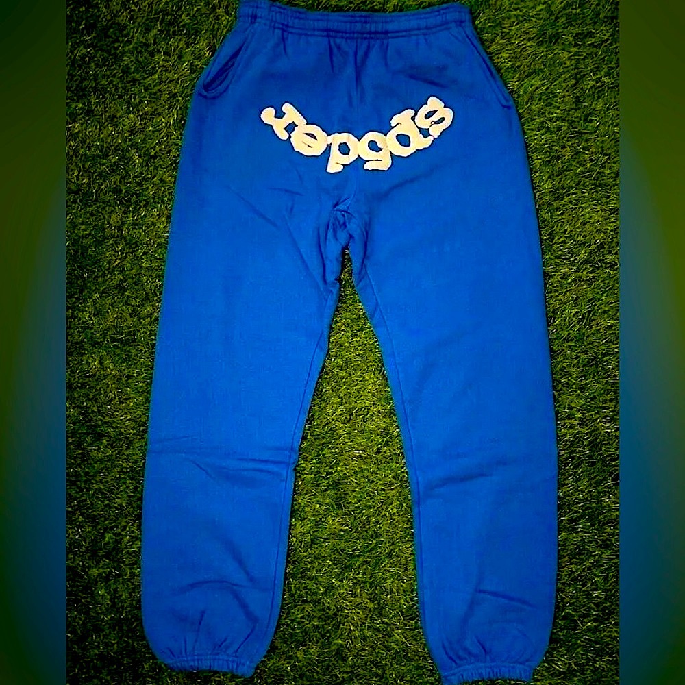 Sp5der Sweatpants Blue Size Large By Young Thug🔥 100% Authentic